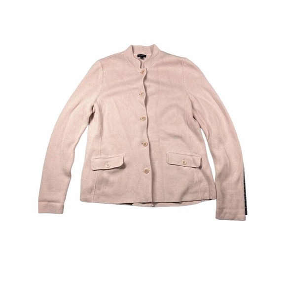 Talbots Sweater Womens Small pink Cotton Blend Cardigan Jacket Pockets S knit - Picture 1 of 9